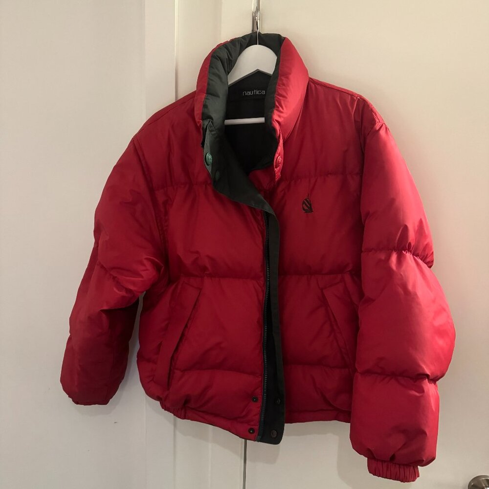 VINTAGE 90S NAUTICA DOUBLE SIDED DOWN JACKET SIZE SMALL